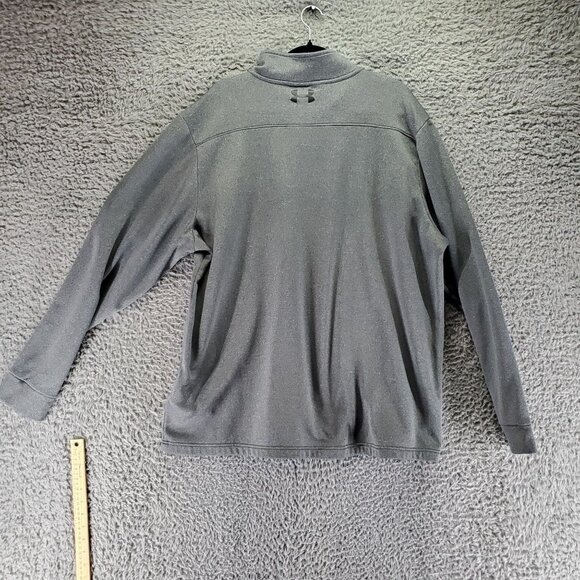 Under Armour Shirt Mens 3XL Gray ColdGear 1/4 Zip Pullover Sweatshirt - Picture 8 of 9